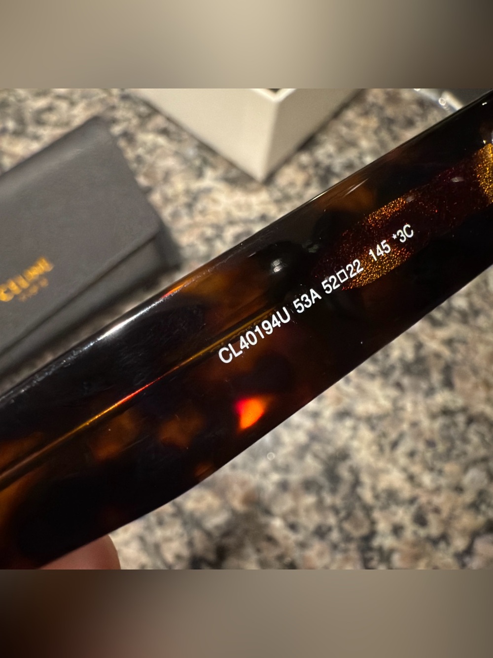 Celine Triomphe Dark Tortoise Oval Sunglasses - Picture 4 of 7